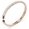 Pulseira Sublima com pavé de neve, branca, banhada a ouro rosa