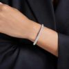 Pulseira Sublima Snow Pavé, Branca, Banhada a Ródio Pulseira Sublima Snow Pavé, Branca, Banhada a Ródio
