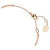 Pulseira Swan, preta, banhada a ouro rosa