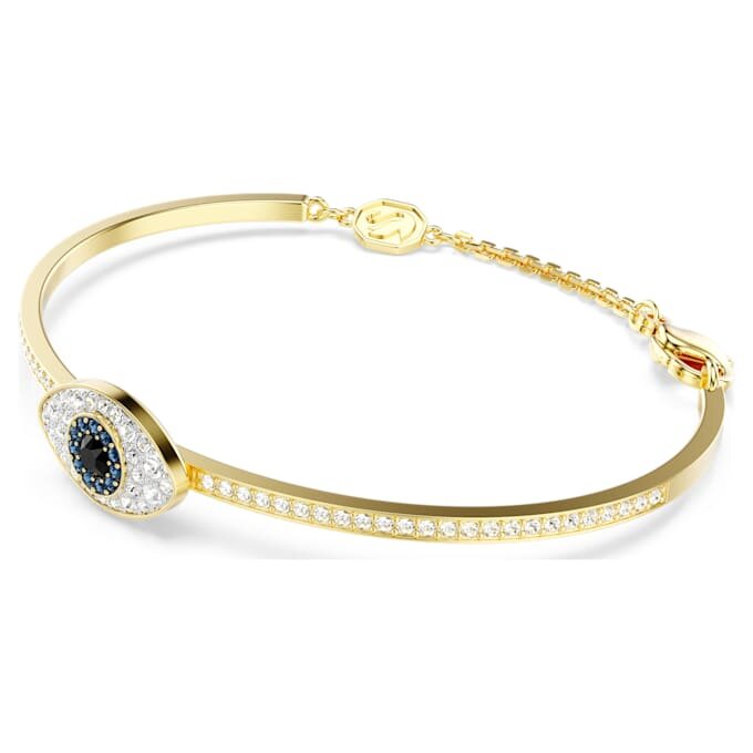 Pulseira Symbolica «Olho do Mal», azul, banhada a ouro Pulseira Symbolica «Olho do Mal», azul, banhada a ouro