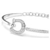 Pulseira Symbolica Pavé, Ferradura, Branca, banhada a ródio Pulseira Symbolica Pavé, Ferradura, Branca, banhada a ródio