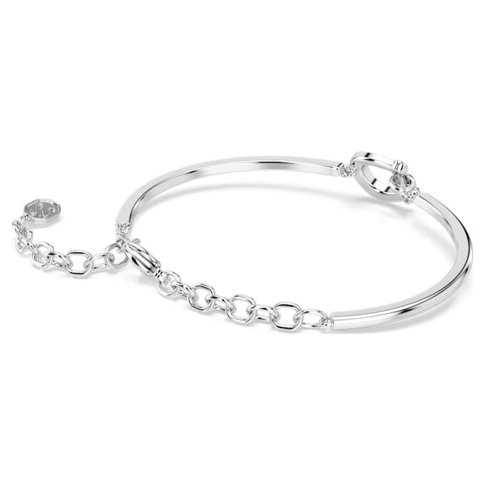 Pulseira Symbolica Pavé, Ferradura, Branca, banhada a ródio Pulseira Symbolica Pavé, Ferradura, Branca, banhada a ródio