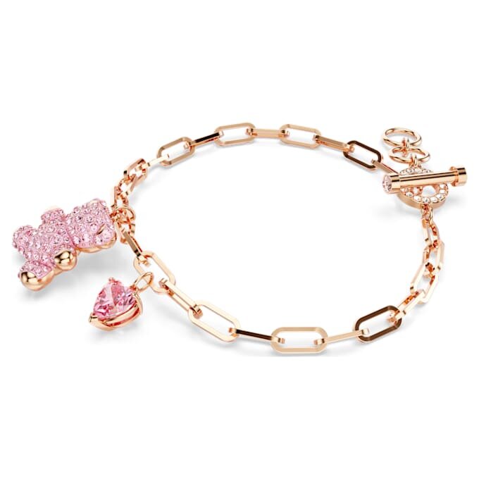 Pulseira Teddy Bear, rosa, banhada a ouro rosa Pulseira Teddy Bear, rosa, banhada a ouro rosa
