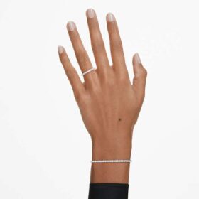 Anel de eternidade com diamantes cultivados em laboratório, 0,5 ct no total, forma redonda, ouro branco de 14K Anel de eternidade com diamantes cultivados em laboratório, 0,5 ct no total, forma redonda, ouro branco de 14K
