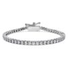 Pulseira Tennis Eternity com diamantes cultivados em laboratório, 3 Ct Tw, forma redonda, ouro branco de 14K Pulseira Tennis Eternity com diamantes cultivados em laboratório, 3 Ct Tw, forma redonda, ouro branco de 14K