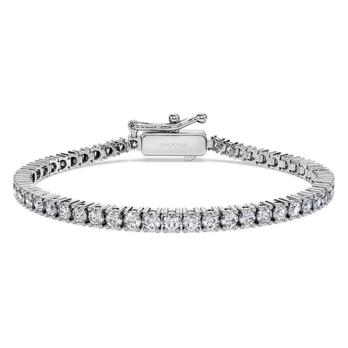 Pulseira Tennis Eternity com diamantes cultivados em laboratório, 3 Ct Tw, forma redonda, ouro branco de 14K Pulseira Tennis Eternity com diamantes cultivados em laboratório, 3 Ct Tw, forma redonda, ouro branco de 14K