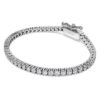 Pulseira Tennis Eternity com diamantes cultivados em laboratório, 3 Ct Tw, forma redonda, ouro branco de 14K Pulseira Tennis Eternity com diamantes cultivados em laboratório, 3 Ct Tw, forma redonda, ouro branco de 14K
