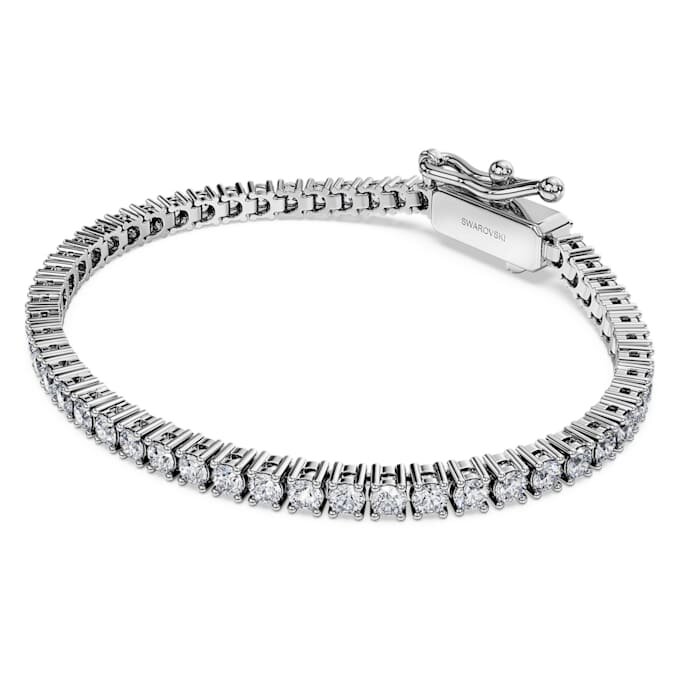 Pulseira Tennis Eternity com diamantes cultivados em laboratório, 3 Ct Tw, forma redonda, ouro branco de 14K Pulseira Tennis Eternity com diamantes cultivados em laboratório, 3 Ct Tw, forma redonda, ouro branco de 14K