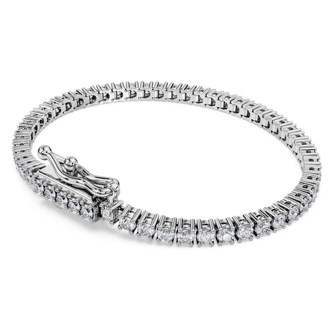 Pulseira Tennis Eternity com diamantes cultivados em laboratório, 3 Ct Tw, forma redonda, ouro branco de 14K Pulseira Tennis Eternity com diamantes cultivados em laboratório, 3 Ct Tw, forma redonda, ouro branco de 14K