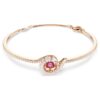 Pulseira tipo bangle com cortes mistos, Ano da Serpente, vermelha, banhada a ouro rosa Pulseira tipo bangle com cortes mistos, Ano da Serpente, vermelha, banhada a ouro rosa