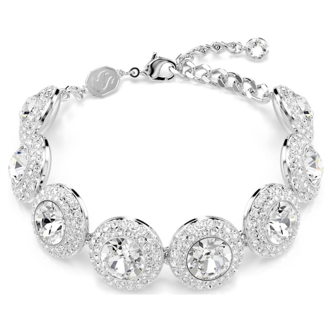Pulseira Una Angelic Branca, banhada a ródio Pulseira Una Angelic Branca, banhada a ródio