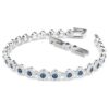 Pulseira Una Angelic com corte redondo, azul, banhada a ródio Pulseira Una Angelic com corte redondo, azul, banhada a ródio