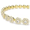 Pulseira Una Angelic com cristais de corte redondo, branca, banhada a dourado Pulseira Una Angelic com cristais de corte redondo, branca, banhada a dourado