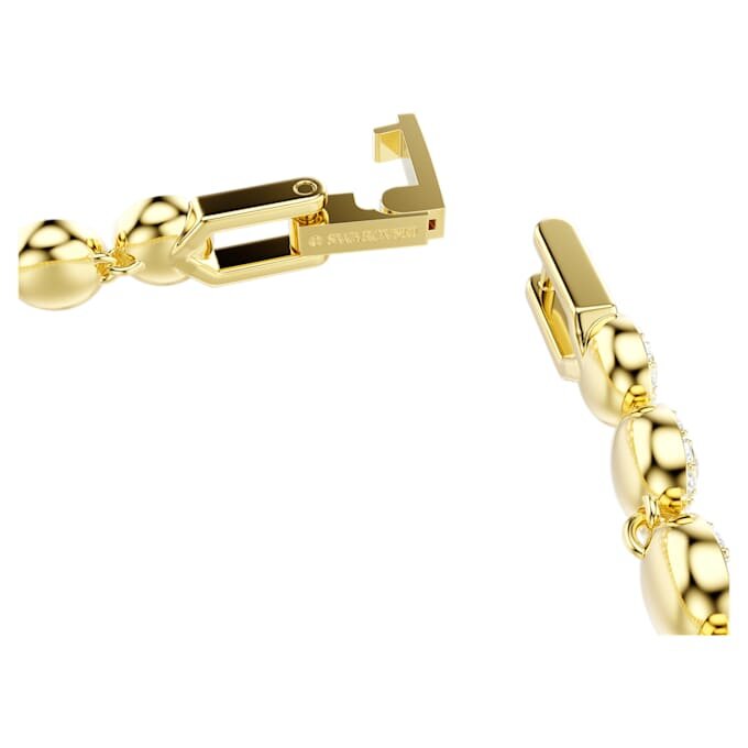 Pulseira Una Angelic com cristais de corte redondo, branca, banhada a dourado Pulseira Una Angelic com cristais de corte redondo, branca, banhada a dourado
