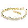 Pulseira Una Angelic com cristais de corte redondo, branca, banhada a dourado Pulseira Una Angelic com cristais de corte redondo, branca, banhada a dourado