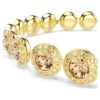 Pulseira Una Angelic com cristais de corte redondo, cor caramelo, banhada a dourado Pulseira Una Angelic com cristais de corte redondo, cor caramelo, banhada a dourado