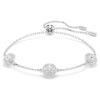 Pulseira Una Angelic com motivos de corte redondo e dupla face, branca, banhada a ródio Pulseira Una Angelic com motivos de corte redondo e dupla face, branca, banhada a ródio