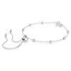 Pulseira Una Angelic, corte redondo, branca, banhada a ródio Pulseira Una Angelic, corte redondo, branca, banhada a ródio