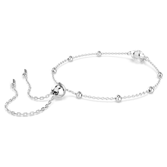 Pulseira Una Angelic, corte redondo, branca, banhada a ródio Pulseira Una Angelic, corte redondo, branca, banhada a ródio