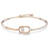 Pulseira Una, corte redondo, forma oval, branca, banhada a ouro rosa Pulseira Una, corte redondo, forma oval, branca, banhada a ouro rosa