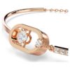 Pulseira Una, corte redondo, forma oval, branca, banhada a ouro rosa Pulseira Una, corte redondo, forma oval, branca, banhada a ouro rosa