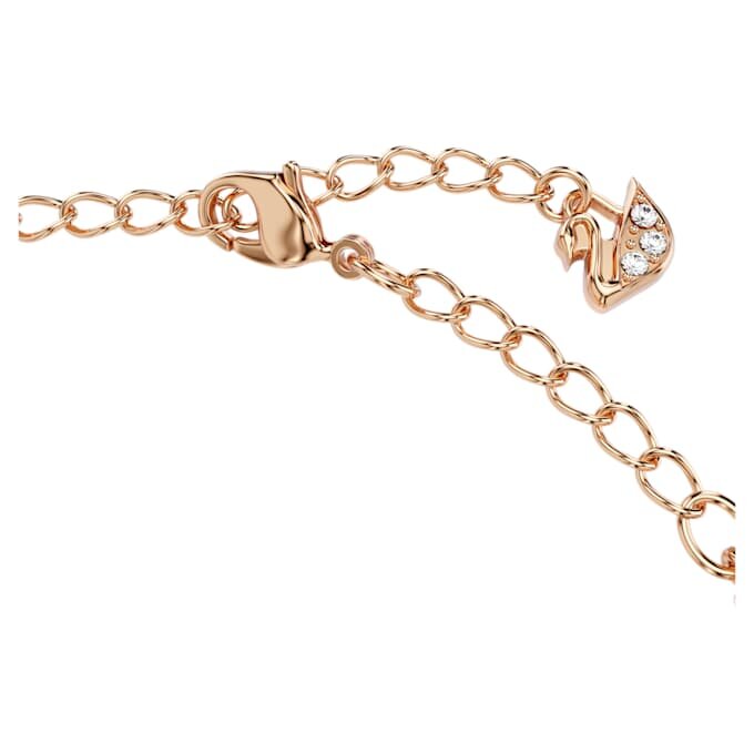Pulseira Una, corte redondo, forma oval, branca, banhada a ouro rosa Pulseira Una, corte redondo, forma oval, branca, banhada a ouro rosa