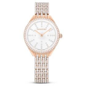 Relógio Attract Swiss Made, pulseira em metal, tom ouro-rosa, acabamento em tom ouro-rosa