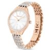 Relógio Attract Swiss Made, pulseira em metal, tom ouro-rosa, acabamento em tom ouro-rosa