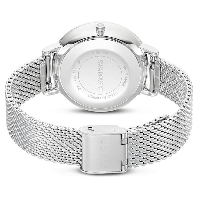 Relógio Clarica Swiss Made, pulseira em metal, tom prateado, aço inoxidável Relógio Clarica Swiss Made, pulseira em metal, tom prateado, aço inoxidável