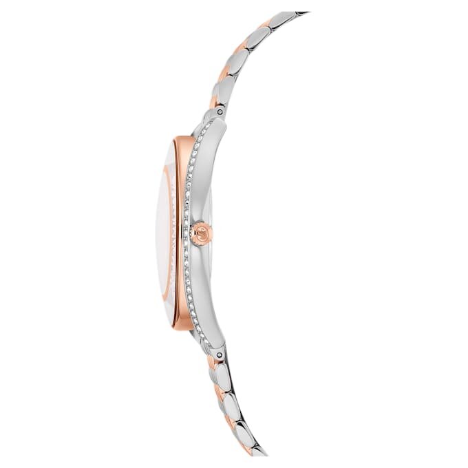 Relógio Crystalline Aura «Swiss Made», bracelete em metal, tom ouro-rosa, acabamento em metais misturados Relógio Crystalline Aura «Swiss Made», bracelete em metal, tom ouro-rosa, acabamento em metais misturados