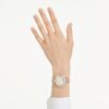 Relógio Crystalline Aura «Swiss Made», bracelete em metal, tom ouro-rosa, acabamento em tom ouro-rosa