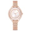 Relógio Crystalline Aura «Swiss Made», bracelete em metal, tom ouro-rosa, acabamento em tom ouro-rosa
