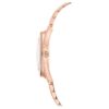 Relógio Crystalline Aura «Swiss Made», bracelete em metal, tom ouro-rosa, acabamento em tom ouro-rosa