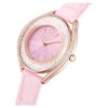 Relógio Crystalline Aura «Swiss Made», bracelete em pele, cor-de-rosa, acabamento em tom de ouro rosa Relógio Crystalline Aura «Swiss Made», bracelete em pele, cor-de-rosa, acabamento em tom de ouro rosa