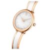 Relógio Crystalline tipo pulseira, fabricado na Suíça, pulseira em metal, branco, acabamento em tom de ouro rosa Relógio Crystalline tipo pulseira, fabricado na Suíça, pulseira em metal, branco, acabamento em tom de ouro rosa