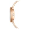 Relógio Crystalline tipo pulseira, fabricado na Suíça, pulseira em metal, branco, acabamento em tom de ouro rosa Relógio Crystalline tipo pulseira, fabricado na Suíça, pulseira em metal, branco, acabamento em tom de ouro rosa