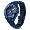 Relógio Dextera Chrono 39 mm, fabricado na Suíça, pulseira em metal, azul, acabamento azul Relógio Dextera Chrono 39 mm, fabricado na Suíça, pulseira em metal, azul, acabamento azul