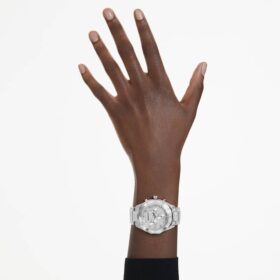 Relógio Dextera Lux «Swiss Made», bracelete em metal, tom prateado, aço inoxidável