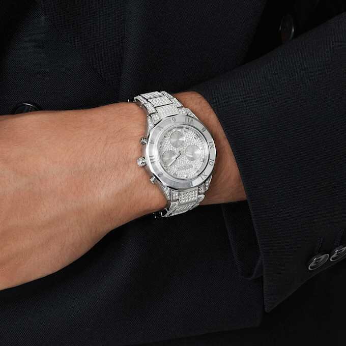 Relógio Dextera Lux «Swiss Made», bracelete em metal, tom prateado, aço inoxidável Relógio Dextera Lux «Swiss Made», bracelete em metal, tom prateado, aço inoxidável