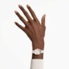 Relógio Dextera Octagon Swiss Made, bracelete em pele, branco, acabamento em tom de ouro rosa Relógio Dextera Octagon Swiss Made, bracelete em pele, branco, acabamento em tom de ouro rosa