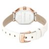 Relógio Dextera Octagon Swiss Made, bracelete em pele, branco, acabamento em tom de ouro rosa Relógio Dextera Octagon Swiss Made, bracelete em pele, branco, acabamento em tom de ouro rosa