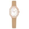 Relógio Dextera Octagon Swiss Made, bracelete em pele, castanho, acabamento em tom de ouro rosa Relógio Dextera Octagon Swiss Made, bracelete em pele, castanho, acabamento em tom de ouro rosa