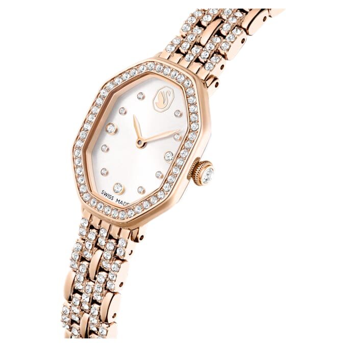 Relógio Dextera Octagon «Swiss Made», pulseira em metal, tom dourado, acabamento em tom de ouro rosa Relógio Dextera Octagon «Swiss Made», pulseira em metal, tom dourado, acabamento em tom de ouro rosa