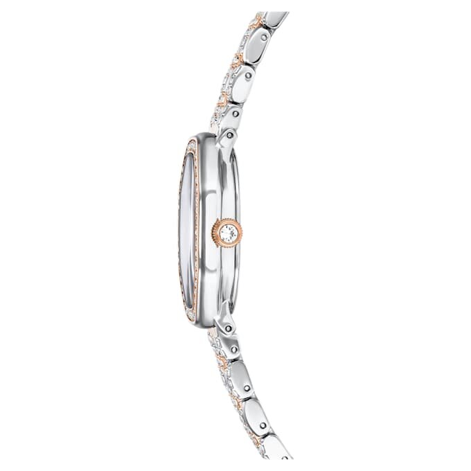 Relógio Dextera Octagon Swiss Made, pulseira em metal, tom prateado, acabamento em tom de ouro rosa Relógio Dextera Octagon Swiss Made, pulseira em metal, tom prateado, acabamento em tom de ouro rosa