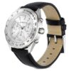 Relógio Dextera Tachymetre Swiss Made, bracelete em pele, tom prateado, aço inoxidável Relógio Dextera Tachymetre Swiss Made, bracelete em pele, tom prateado, aço inoxidável