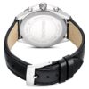 Relógio Dextera Tachymetre Swiss Made, bracelete em pele, tom prateado, aço inoxidável Relógio Dextera Tachymetre Swiss Made, bracelete em pele, tom prateado, aço inoxidável