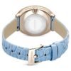Relógio Imber Oval Swiss Made, bracelete em pele, azul, acabamento em tom dourado champanhe Relógio Imber Oval Swiss Made, bracelete em pele, azul, acabamento em tom dourado champanhe
