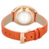 Relógio Imber Oval Swiss Made, bracelete em pele, laranja, acabamento em tom de ouro rosa Relógio Imber Oval Swiss Made, bracelete em pele, laranja, acabamento em tom de ouro rosa
