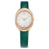 Relógio Imber Oval Swiss Made, bracelete em pele, verde, acabamento em tom de ouro rosa Relógio Imber Oval Swiss Made, bracelete em pele, verde, acabamento em tom de ouro rosa