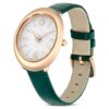 Relógio Imber Oval Swiss Made, bracelete em pele, verde, acabamento em tom de ouro rosa Relógio Imber Oval Swiss Made, bracelete em pele, verde, acabamento em tom de ouro rosa